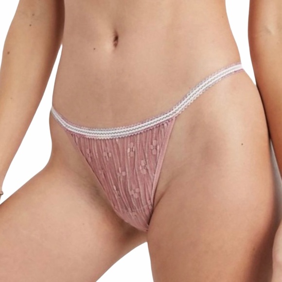 FREE PEOPLE Panties Gabriella Thong Underwear Pixie Nude Blush - Picture 12 of 12